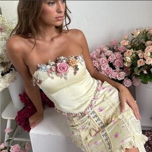 Fillyboo Peaches & Pearls Yellow Bustier